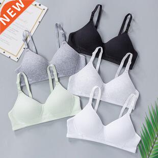 Cotton Underwear Women AB Cup Bra Wireless Gathered Comfort