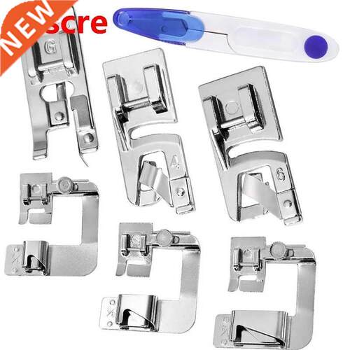 6Pcs Sewing Machine Presser Foot Set Narrow Rolled Hemming F