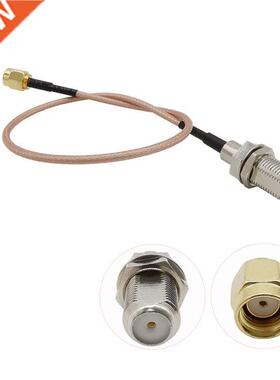 F Female Bulkhead to RP SMA Male RG16 Cable Pigtail RF Coax