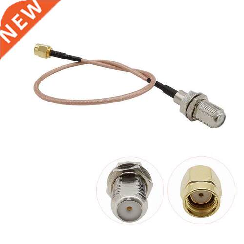 F Female Bulkhead to RP SMA Male RG16 Cable Pigtail RF Coax