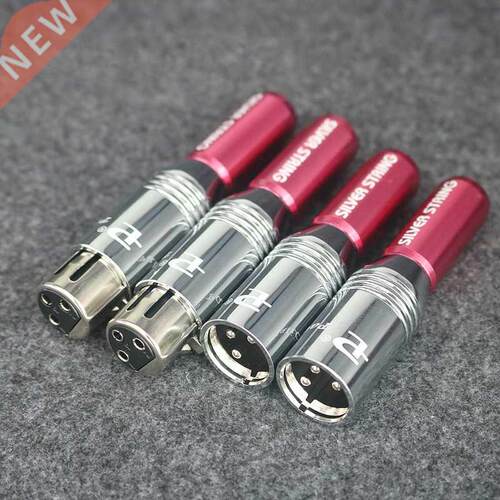 4Pcs Hifi XLR Jack 3 Pins Connector Metal Shell Brass Copper
