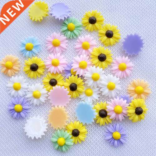 0Pcs Cute Mixed Chrysanthemum Resin Decoration Crafts Flatb