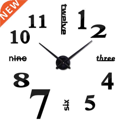 new fashion  acrylic mirror wall clock europe d big quar