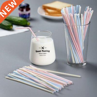 10/20/50/100Pcs Colorful Disposable Plastic Curved Drinking