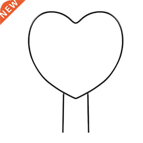 1PC Metal Plant Support Frame Heart-shaped Round Garden Plan