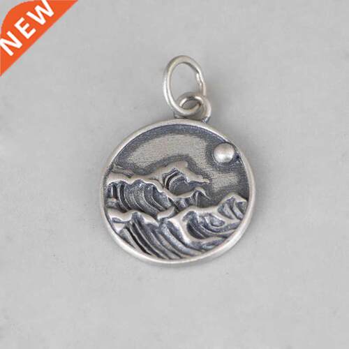 Silver Round Pendants for Necklace Bracelet Pendants Women V