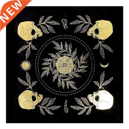 Divination Tablecloth Black Gold Velvet Tarot Card Mat