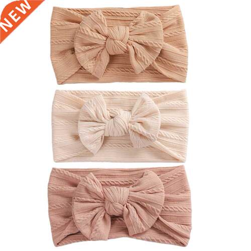 3Pcs/Lot Cable Knit Baby Headbands For Children Elastic Baby