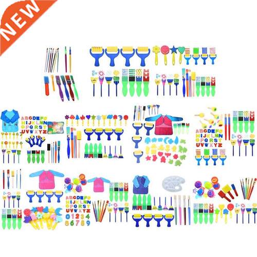 Sponge Paint Brushes Kits Painting Brushes Tool Kit for Kids