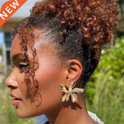Docona Elegance Gold Big Flower Drop Dangle Earring for Wome
