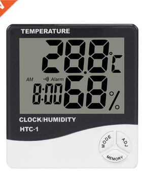 LCD accuracy Humidity Tester Clock Home Weather Station HTC-
