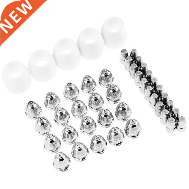 45Pcs P80 Electrode Tips 1.3 Nozzle Shield Cup for P-80 Plas