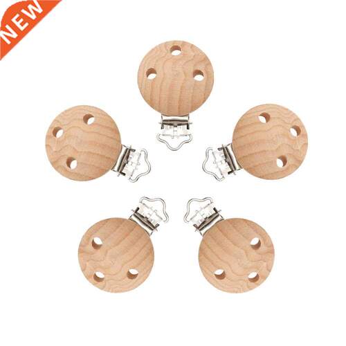 Mabochewing 5pcs 30mm 35mm Powerful Beech Wooden Clip Round