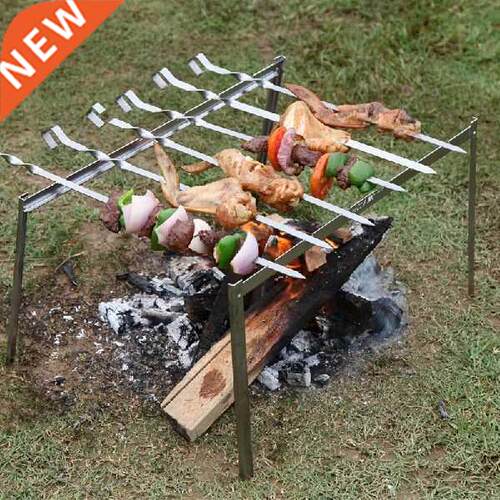New 1 set Portable Stainless steel Charcoal Grill Barbecue