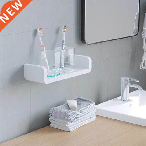 Wall Mounted Storage Rack Bathroom Wall Shelf Adhesive Hange