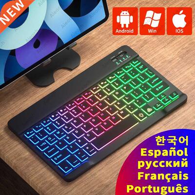 For iPad Keyboard Backlit Wireless Keyboard Bluetooth-compat