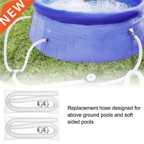 Swimming Pool Hose, Replacement with Clamps for Above