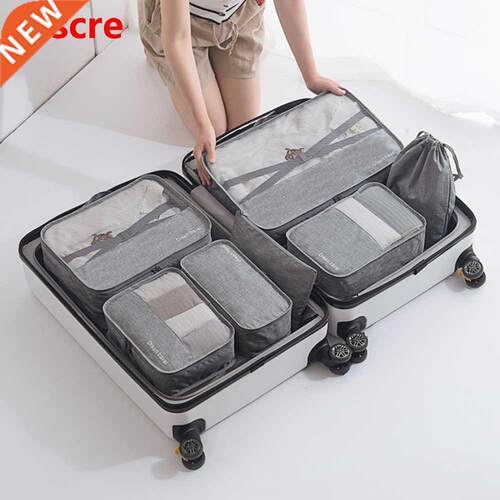 7Pcs Storage Bag Bages Portable Luggage Travel Bag Ladies Cl