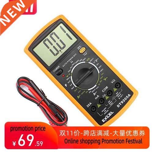 Digital Multimeter LCD AC/DC Volt Amp Ohm Meter Ammeter