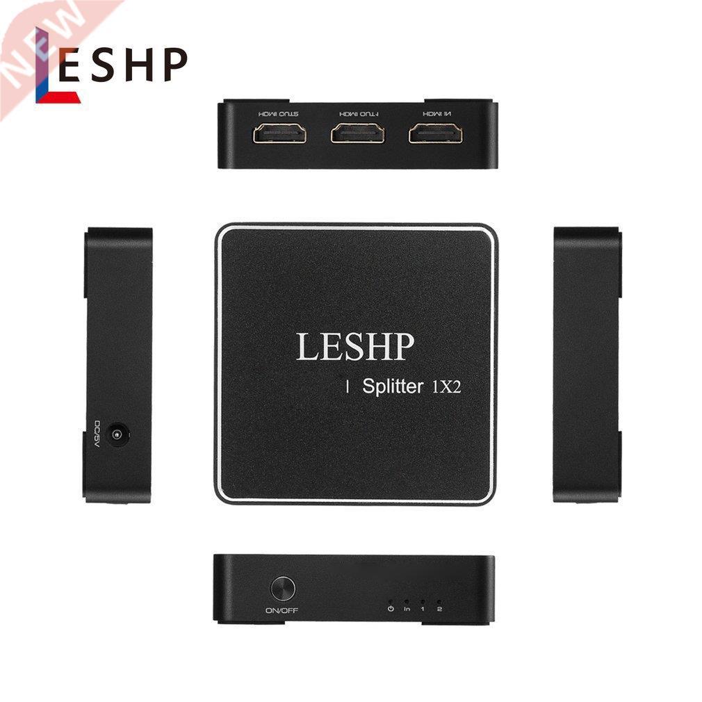 Leshp HDMI-compatible 2.0 1X2 Splitter Supports Full 4X2K