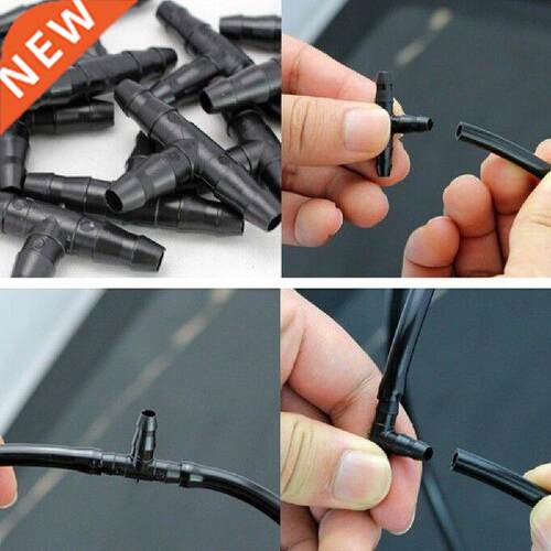 50PCS Plastic Tee Connector Dripper Watering Plants Tee 1/4