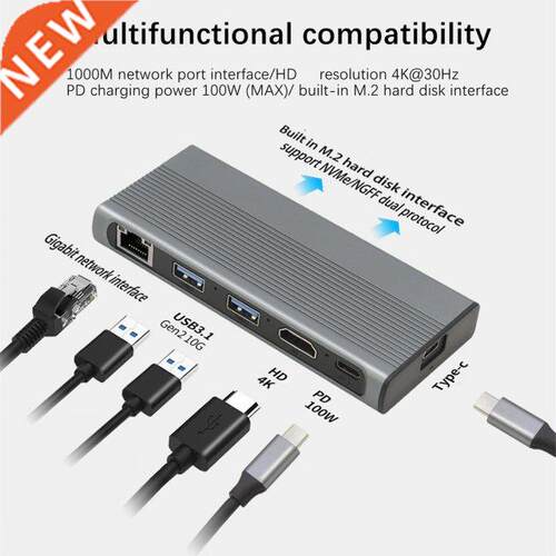 USB C HUB Type C 3.1 to M.2 NVME NGFF B+M Key HDMI-compatibl