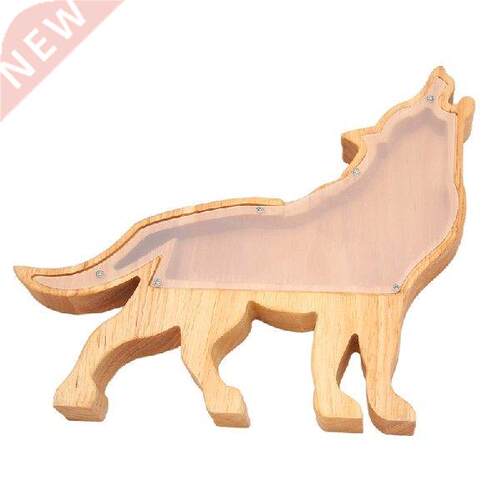 Wolf Piggy Bank Creative Cartoon Pine Piggy Bank