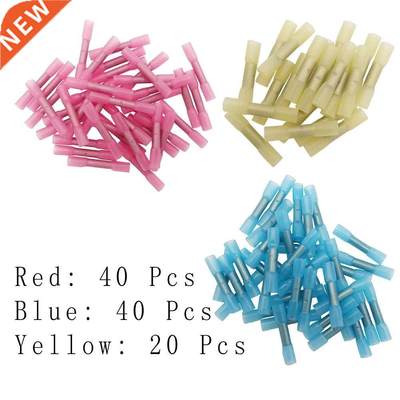 100Pcs Heat Shrink Butt Connector Insulated Crimp Terminals