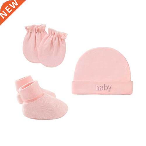 Newborn Hat+Gloves+Socks Set Fashion Soft Headwe Infant Ni