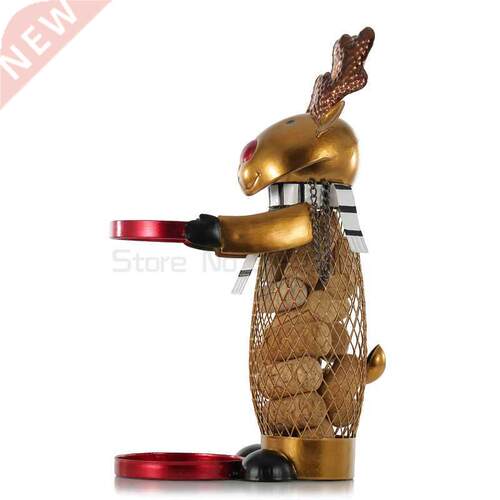 Netted Xmas Reindeer Wine Rack Animal Wine Holder Cork