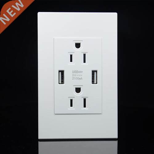 118mm white American USA Standard Double 3-pole Socket With