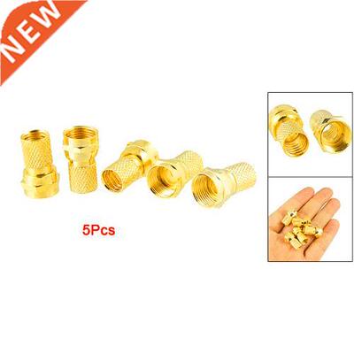 5 pcs F-Type Twist-On Coaxial Cable RF Connector Plug Male