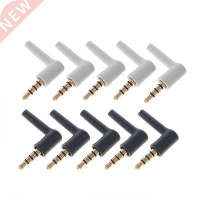 10 Pcs Gold Plated 4 Pole 3.5mm 90 Degree Male Stereo Headph