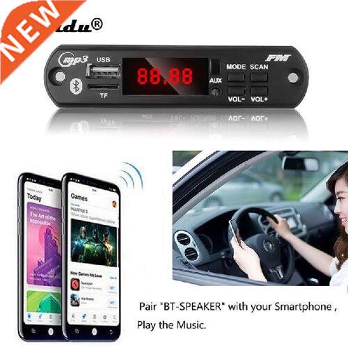 kebidu Wireless Bluetooth MP WMA Decoder Board 5V 12V USB