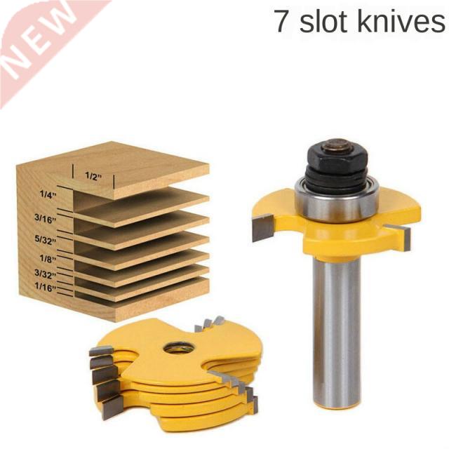 2Pc 6 Piece Slot Cutter 3 Wing Router Bit Set Woodworking Ch