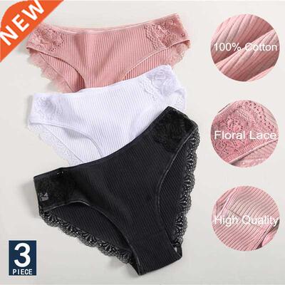 3PCS/Set Cotton Underwear Women's Panties Comfort Underpants