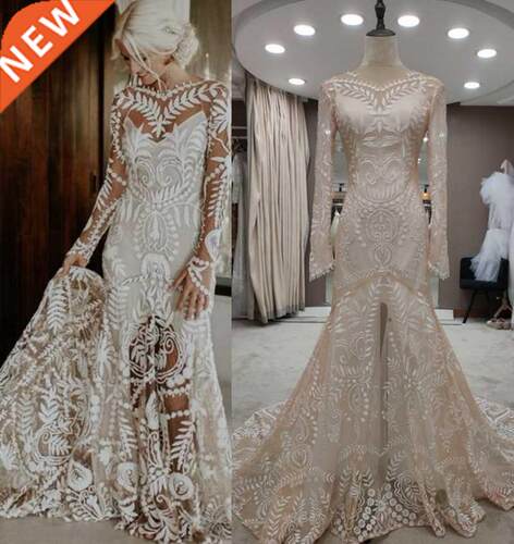 #4055 2 piece in 1 BOHO bohemian long sleeve destination Wed