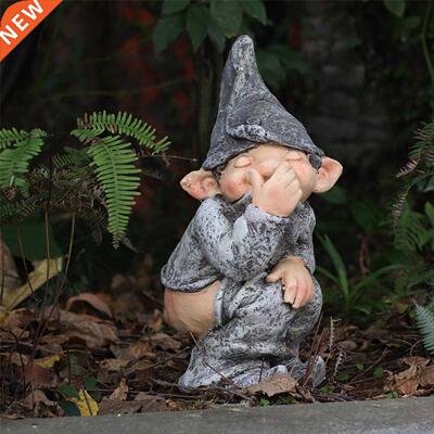 European Garden Resin Simulation Funny Gnome Miniature