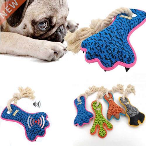Foot Palm Dog Chew Squeak Toys Pet Molar Training Bite