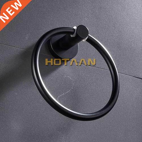 Matte Black Finish Stainless Steel Bathroom Towel Holder Wal