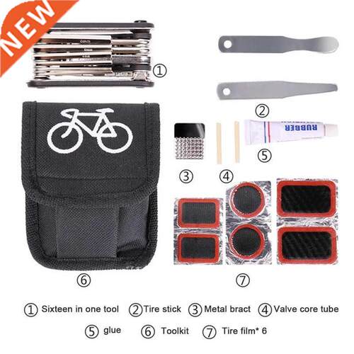 16 In1 Portable Mountain Bike Bicycle Tire Repair Tool Outdo