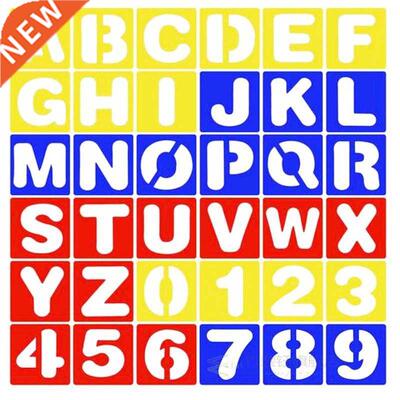 Alphabet Letter Number Stencil Set Painting Drawing Template
