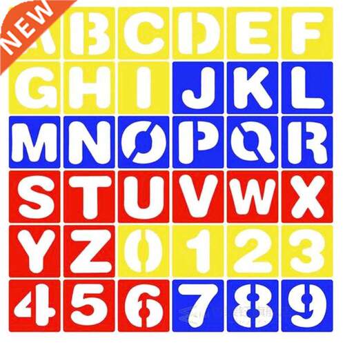 Alphabet Letter Number Stencil Set Painting Drawing Template