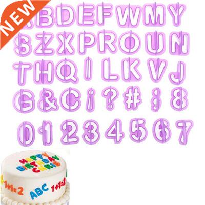 40 PCs Plastic Alphabet Letter Number Fondant Cake Biscuit B