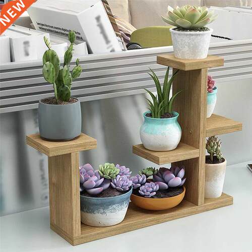 MINI Multi-tiers Flower Plant Holder Stand Rack Wooden Plant