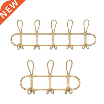 2 Pack Rattan Wall Hooks Kids and Adult Garments Organizer