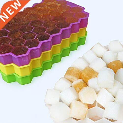 37 Cell Honeycomb Ice Cube Mold with Removable Lid Kitchen C