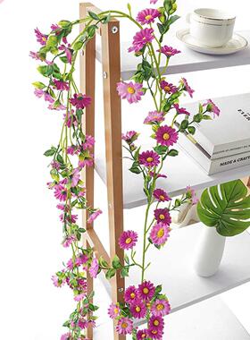 Pastoral Style Artificial Daisy Vine Hanging Simulation