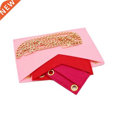 Felt organizer handbag Kirigami insert of 3 with Golden chai