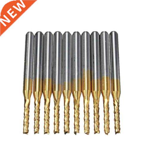 10Pcs 2mm 1/8 inch Shank Engraving Bit Carbide End Mill CNC